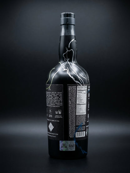 Black Market 750ml bottle detail shot — product imagery — Black Market