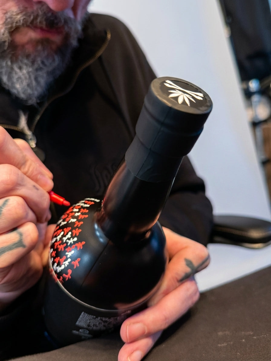Black Market 750ml bottle detail shot — product imagery — Black Market