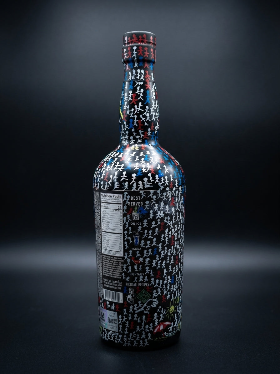 Black Market 750ml bottle detail shot — product imagery — Black Market